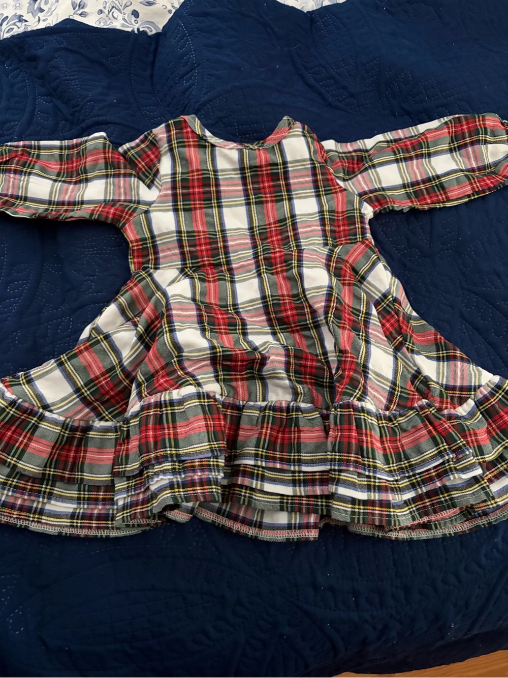Marie Nicole Red, Green & White Plaid Girls Dress